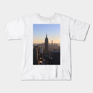 NYC Empire State Building Sunset Kids T-Shirt